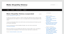 Desktop Screenshot of makestupidityhistory.org