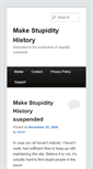 Mobile Screenshot of makestupidityhistory.org