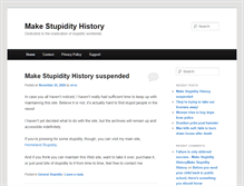 Tablet Screenshot of makestupidityhistory.org